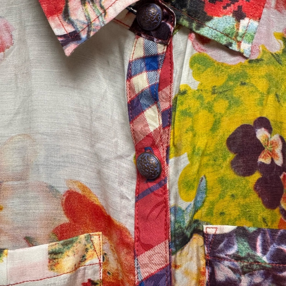 Aratta Sleeveless Floral Shirt Dress – Size S – Retail $190 🌺✨ - Picture 7 of 8